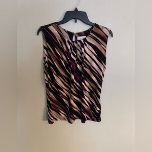 Calvin Klein Women's Multicolor Sleeveless Top size large